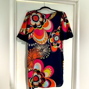 Trina Turk - flower A-shape dress. Beautifully designed. Worn 1x.